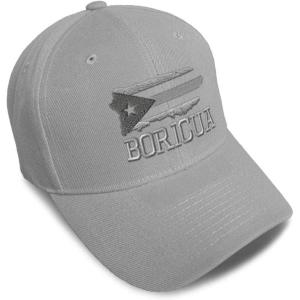 imageBaseball Cap Puerto Rico Island Map Flag C Embroidery Dad Hats for Men ampamp WomenGray