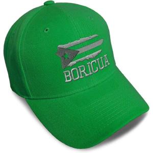 imageBaseball Cap Puerto Rico Island Map Flag C Embroidery Dad Hats for Men ampamp WomenKelly Green