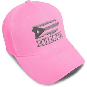 imageBaseball Cap Puerto Rico Island Map Flag C Embroidery Dad Hats for Men ampamp WomenSoft Pink