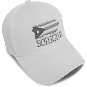 imageBaseball Cap Puerto Rico Island Map Flag C Embroidery Dad Hats for Men ampamp WomenWhite
