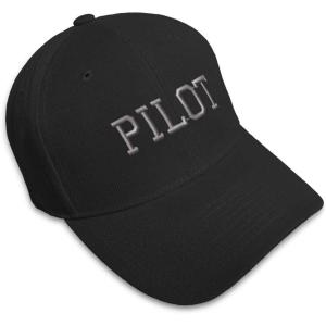 imageBaseball Cap Silver Letters Pilot Embroidery Military Hats for Men ampamp WomenBlack