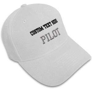 imageBaseball Cap Silver Letters Pilot Embroidery Military Hats for Men ampamp WomenWhite