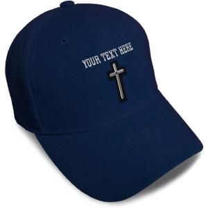 imageCustom Baseball Cap Chaplain Cross Embroidery Acrylic Dad Hats for Men ampamp WomenNavy Personalized Text Here