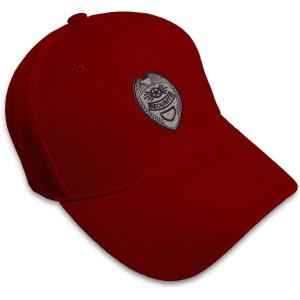 imageCustom Baseball Cap Security Badge Embroidery Acrylic Dad Hats for Men ampamp WomenBurgundy Design Only