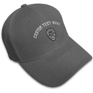 imageCustom Baseball Cap Security Badge Embroidery Acrylic Dad Hats for Men ampamp WomenDark Grey Personalized Text Here