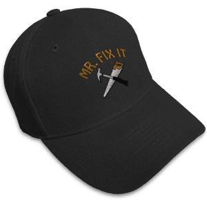 imageBaseball Cap Mr Fix It Embroidery Profession Construction Hats for Men ampamp WomenBlack