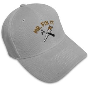 imageBaseball Cap Mr Fix It Embroidery Profession Construction Hats for Men ampamp WomenGray