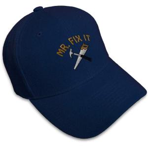 imageBaseball Cap Mr Fix It Embroidery Profession Construction Hats for Men ampamp WomenNavy