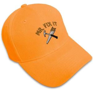 imageBaseball Cap Mr Fix It Embroidery Profession Construction Hats for Men ampamp WomenOrange