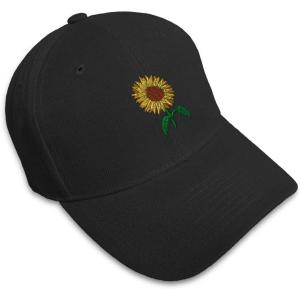 imageCustom Baseball Cap Sunflower A Embroidery Acrylic Dad Hats for Men ampamp WomenBlack Design Only