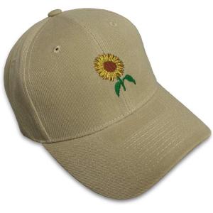 imageCustom Baseball Cap Sunflower A Embroidery Acrylic Dad Hats for Men ampamp WomenKhaki Design Only