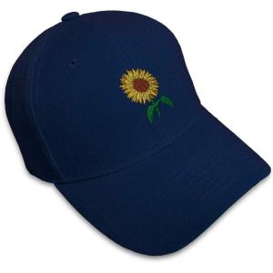 imageCustom Baseball Cap Sunflower A Embroidery Acrylic Dad Hats for Men ampamp WomenNavy Design Only