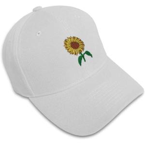 imageCustom Baseball Cap Sunflower A Embroidery Acrylic Dad Hats for Men ampamp WomenWhite Design Only