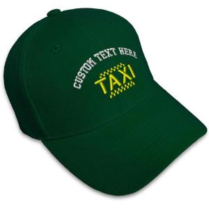 imageCustom Baseball Cap Taxi Embroidery Cars Acrylic Dad Hats for Men ampamp WomenForest Green Personalized Text Here