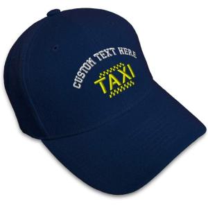 imageCustom Baseball Cap Taxi Embroidery Cars Acrylic Dad Hats for Men ampamp WomenNavy Personalized Text Here