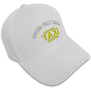 imageCustom Baseball Cap Taxi Embroidery Cars Acrylic Dad Hats for Men ampamp WomenWhite Personalized Text Here
