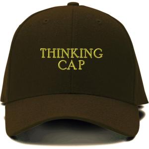imageSpeedy Pros Baseball Cap Gold Thinking Cap Embroidery Dad Hats for Men ampamp Women 1 SizeBrown