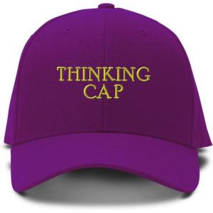 imageSpeedy Pros Baseball Cap Gold Thinking Cap Embroidery Dad Hats for Men ampamp Women 1 SizePurple