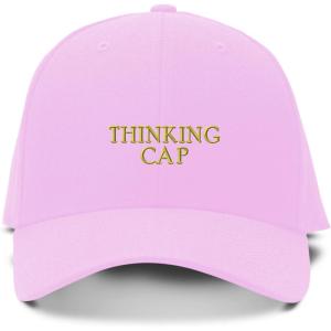imageSpeedy Pros Baseball Cap Gold Thinking Cap Embroidery Dad Hats for Men ampamp Women 1 SizeSoft Pink