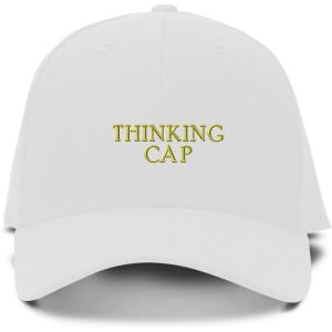 imageSpeedy Pros Baseball Cap Gold Thinking Cap Embroidery Dad Hats for Men ampamp Women 1 SizeWhite