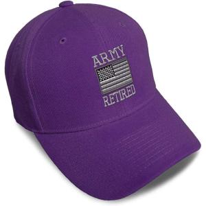 imageSpeedy Pros Baseball Cap Us Army Retired Embroidery Dad Hats for Men ampamp Women Strap ClosurePurple