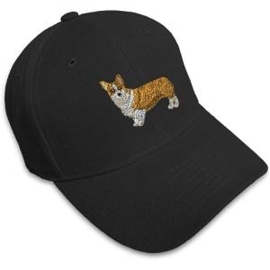 imageCustom Baseball Cap Pembroke Welsh Corgi Dog B Embroidery Dogs AcrylicBlack Design Only