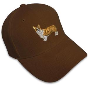 imageCustom Baseball Cap Pembroke Welsh Corgi Dog B Embroidery Dogs AcrylicBrown Design Only