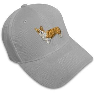imageCustom Baseball Cap Pembroke Welsh Corgi Dog B Embroidery Dogs AcrylicGray Design Only