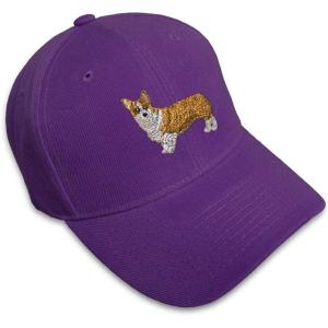 imageCustom Baseball Cap Pembroke Welsh Corgi Dog B Embroidery Dogs AcrylicPurple Design Only