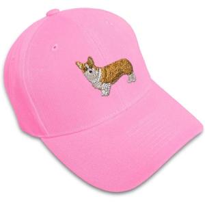 imageCustom Baseball Cap Pembroke Welsh Corgi Dog B Embroidery Dogs AcrylicSoft Pink Design Only