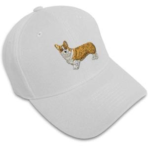 imageCustom Baseball Cap Pembroke Welsh Corgi Dog B Embroidery Dogs AcrylicWhite Design Only