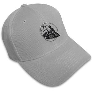 imageCustom Baseball Cap Train Embroidery Trains Acrylic Dad Hats for Men ampamp WomenGray Design Only