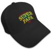 imageCustom Baseball Cap Super Papa Embroidery Acrylic Dad Hats for Men ampamp WomenBlack Design Only