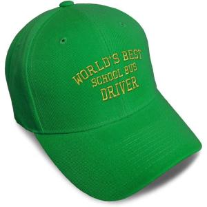 imageBaseball Cap Worlds Best School Bus Driver Embroidery Others School Bus Driver Embroidery Acrylic Dad Hats for Men ampamp WomenKelly Green Design Only