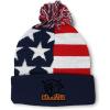 imageCustom Pom Pom Beanies for Women Animal Cougars Mascot Embroidery Skull Cap Winter Hats for Men 1 SizeAmerican Flag Design Only
