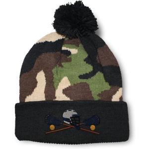 imageCustom Pom Pom Beanies for Women Lacrosse Sports F Embroidery Skull Cap Winter Hats for Men Acrylic 1 SizeCamo Design Only