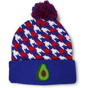 imageSpeedy Pros Pom Pom Beanies for Women Avocado Fruit Style A Embroidery Skull Cap Winter Hats for Men Acrylic 1 SizeAmerican Stars Design Only