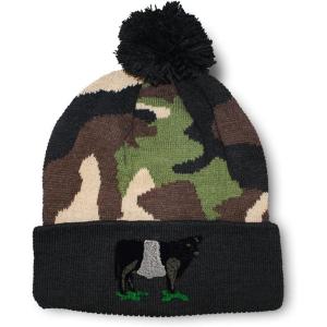 imageSpeedy Pros Pom Pom Beanies for Women Belted Galloway Embroidery Skull Cap Winter Hats for Men Acrylic 1 SizeCamo Design Only
