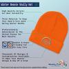 imageCustom Beanies for Men Disc Golf Sport Embroidery Disc Golf Winter Hats for Women Acrylic Skull Cap 1 SizeOrange Personalized Text Here
