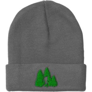 imageCustom Beanies for Men Woods Bigfoot A Embroidery Graphic Winter Hats for Women Acrylic Skull Cap 1 SizeLight Grey Design Only