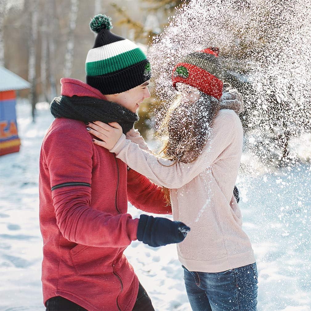 imageVintage Pom Pom Beanie Garbage Truck Green Embroidery Trucks Winter Hats Acrylic Skull Cap Hat for Men ampamp Women 1 Size Light Blue Stripes Design Only