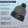 imageCustom Pom Pom Beanies for Women Norway Embroidery Skull Cap Europe Winter Hats for Men Acrylic 1 SizeGrey Black Personalized Text Here
