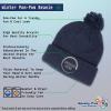 imageCustom Pom Pom Beanies for Women Norway Embroidery Skull Cap Europe Winter Hats for Men Acrylic 1 SizeNavy Design Only