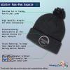 imageSpeedy Pros Pom Pom Beanies for Women Colorado State Flag Bear Embroidery Skull Cap Winter Hats for Men Acrylic 1 SizeBlack Design Only