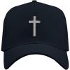 imageCustom Baseball Cap Cross Silver Embroidery Acrylic Dad Hats for Men ampamp WomenNavy Design Only