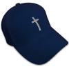 imageCustom Baseball Cap Cross Silver Embroidery Acrylic Dad Hats for Men ampamp WomenNavy Personalized Text Here