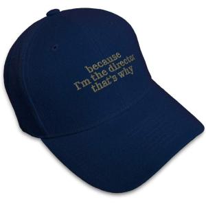 imageBaseball Cap Because Im The Director Embroidery Funny ampamp Novelty Humor AcrylicNavy