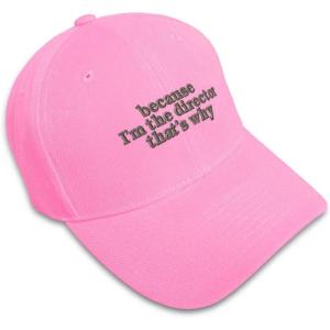 imageBaseball Cap Because Im The Director Embroidery Funny ampamp Novelty Humor AcrylicSoft Pink