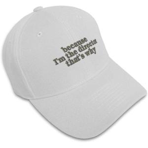imageBaseball Cap Because Im The Director Embroidery Funny ampamp Novelty Humor AcrylicWhite
