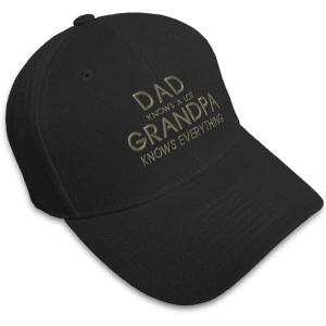 imageBaseball Cap Grandpa Knows Everything Embroidery Funny ampamp Novelty Humor AcrylicBlack
